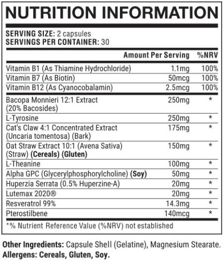 NooCube Ingredients